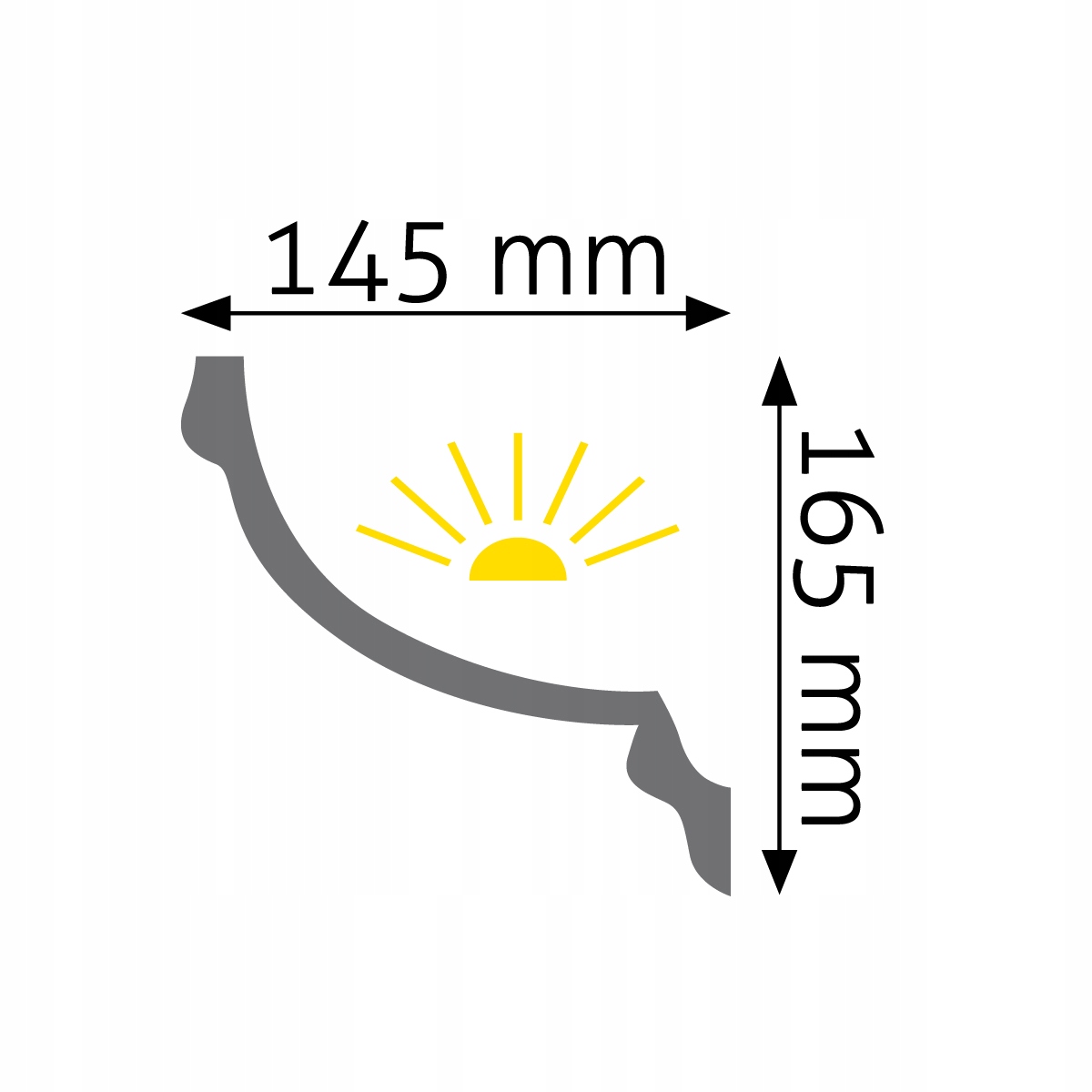 Listwa oświetleniowa LGG-14 Creativa pod LED Wysokość 165 mm