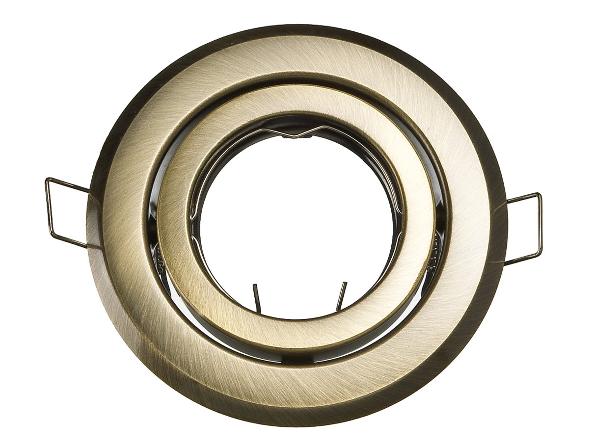 Oprawa Sufitowa Halogenowa RUCHOMA OKRĄGŁA MOSIĄDZ MOSIĘŻNA Do ŻARÓWEK GU10