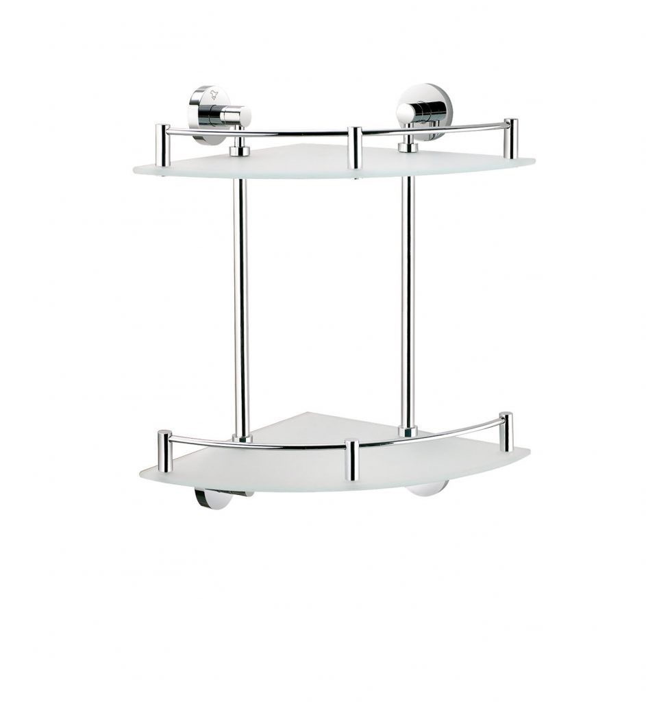 Stella Classic dvojitá rohová polica 07.872.1 chróm