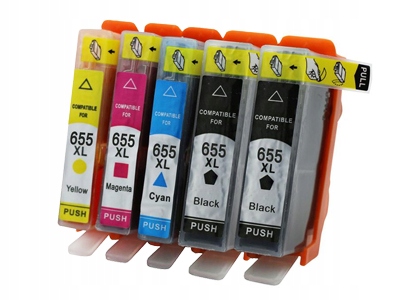 

5x Tusze Do Drukarki Hp DeskJet 3525 4615 5525 655