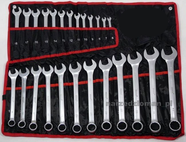 KLUCZE PLASKIE OCZKOWE polerowane 25el 6 32mm Producent code KLUCZE