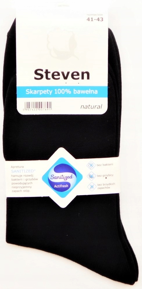 

Steven skarpety-055 100% bawełny czarne r.41-43