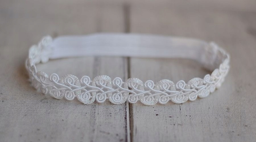 Opaska niemowlęca - Biały diadem