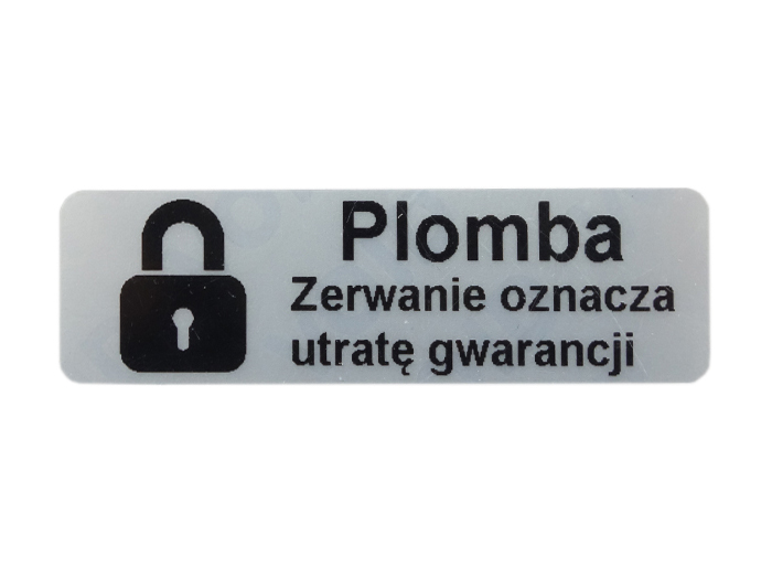

Plomby Gwarancyjne Stickery 40x12 Void Mat 1000szt