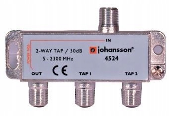 

2 Way Tap Odgałęźnik 2-krotny Johansson 30 dB 4524