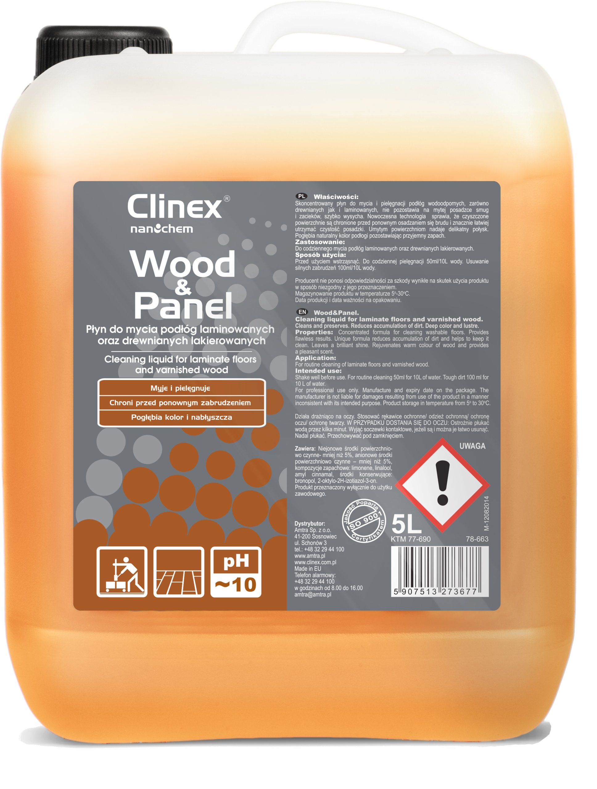 

Clinex Wood Panel Płyn do mycia paneli i drewna 5l