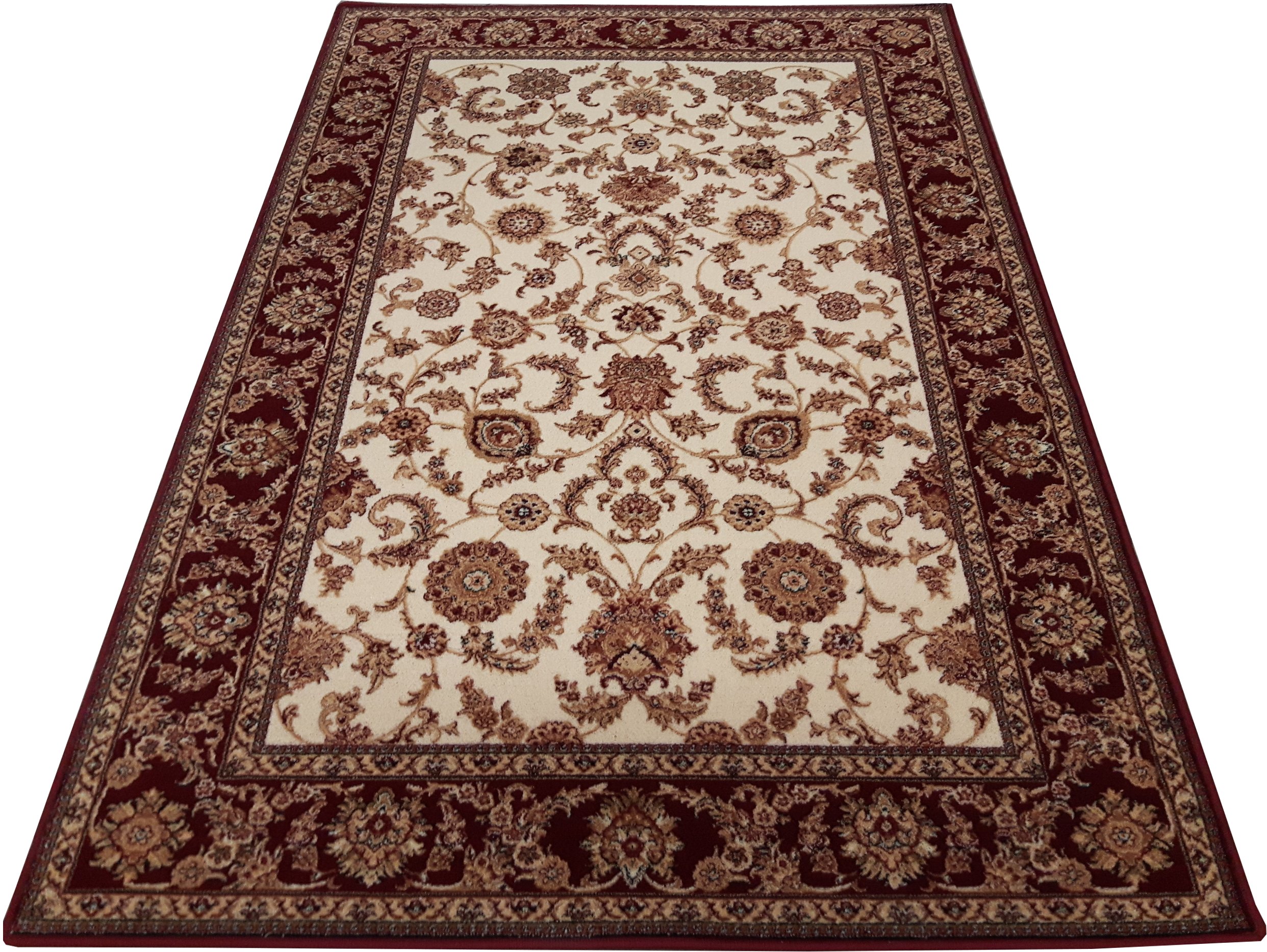 Dywan wełniany Isfahan 200x400 Anafi bursztyn bordo klasyczny 100% wełna