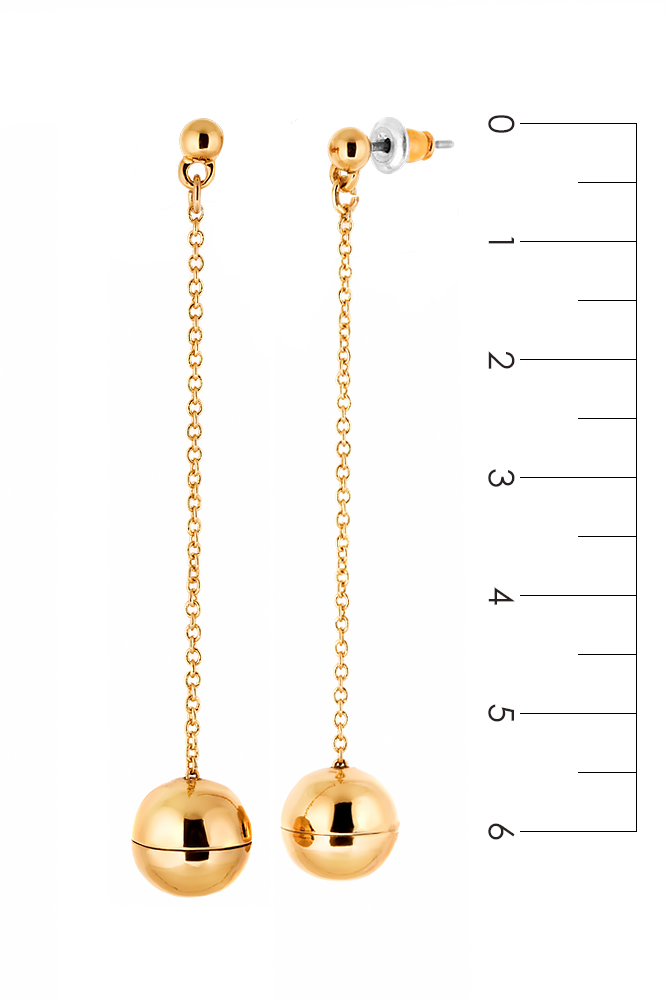 

kolczyki długie złote kuleczki wiszące kule lekkie