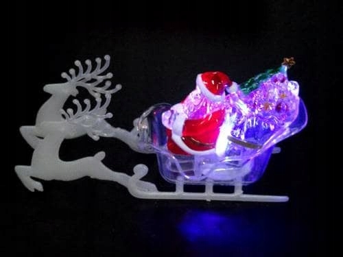 MIKOŁAJ NA SANIACH - ŚWIECĄCA OZDOBA LED |7183 WH Szerokość produktu 5.5 cm
