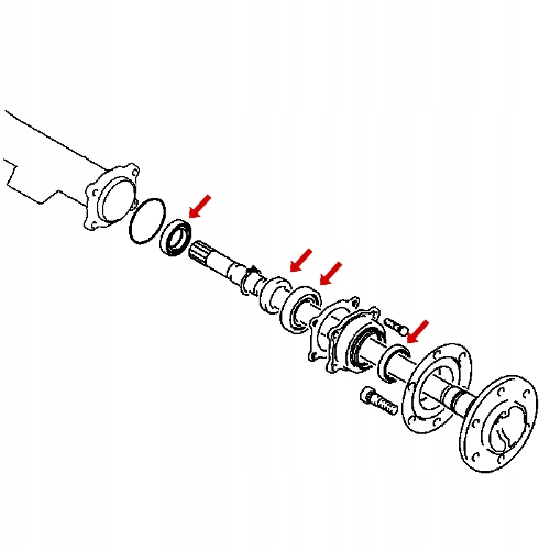 MB664447 - Колесный подшипник, привод заднего моста L200 Pajero и