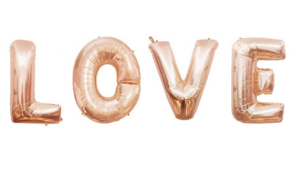 

Balon Foliowy Napis Love 100 CM Nude Gold Rose