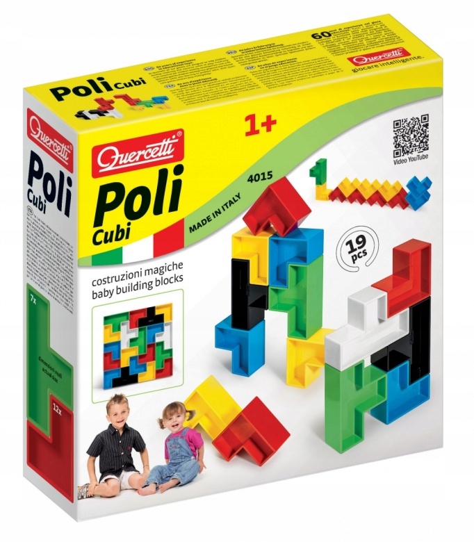 QUERCETTI Poli Cubi 4015 stavebnice 19 dílů