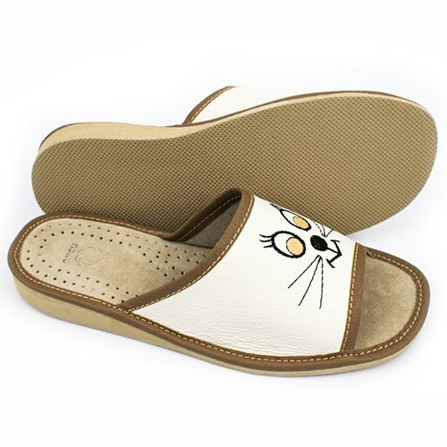 KLAPKI DAMSKIE SKÓRA WYPROFILOWANA WKŁADKA KAPCIE Rozmiar 40