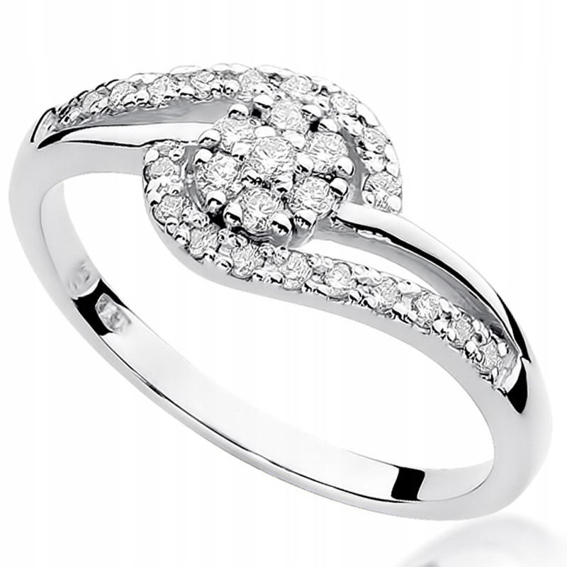 

Zaręczynowy Pierścionek Złoty Z Brylantami 0,17ct