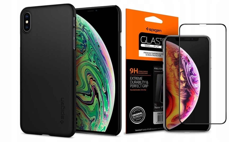 

Etui Do Iphone Xs Max Spigen Thin Fit+szkło Spg 3D