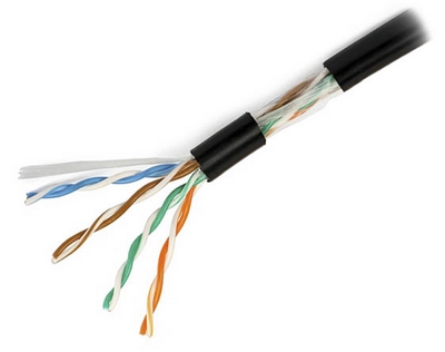 Černý kabel 305 m Netset Box Uutp Pe 5e, kroucený