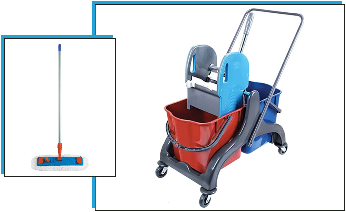 Wózek do sprzątania SATURN 2X25L + MOP 40cm Marka inny