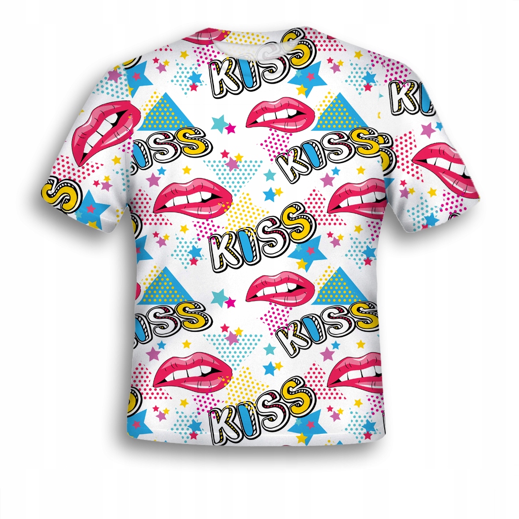 

Koszulka Fullprint T-shirt Kiss Usta S Odlotowa