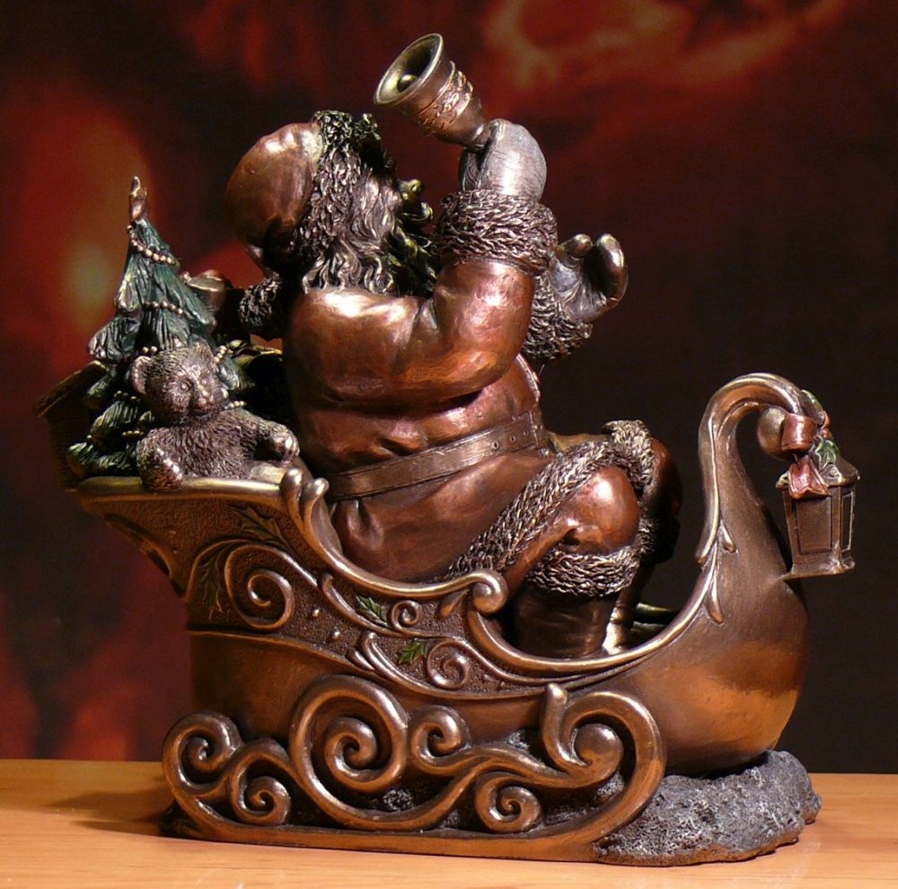 RZEŹBA święty MIKOŁAJ na saniach veronese PREZENT Motyw mikołaj