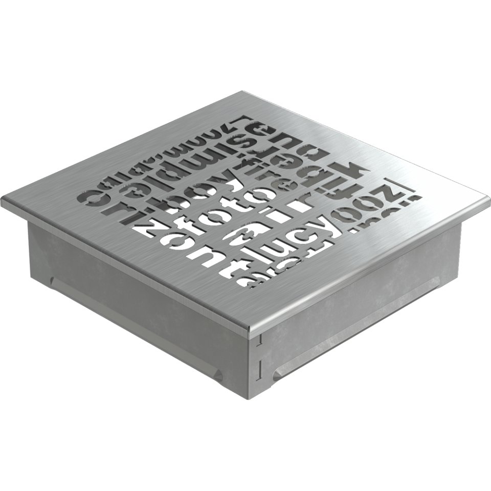 Ventilační mřížka do krbu Abc 17x17 broušená