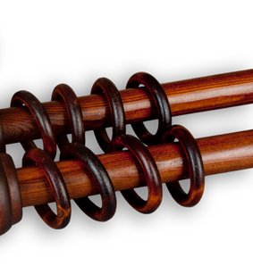 SOLIDNY KARNISZ DREWNIANY pojedynczy karnisze drewniane malowane TRADYCYJNE Rodzaj karnisza pojedynczy