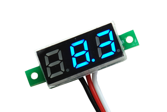 

Mini woltomierz cyfrowy panelowy 0-99,9V niebieski