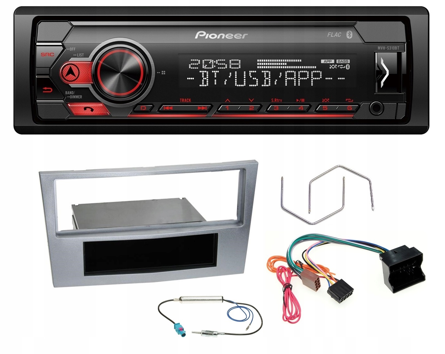 Pioneer MVH-S310BT Bluetooth Usb autorádio Opel Astra H Corsa D