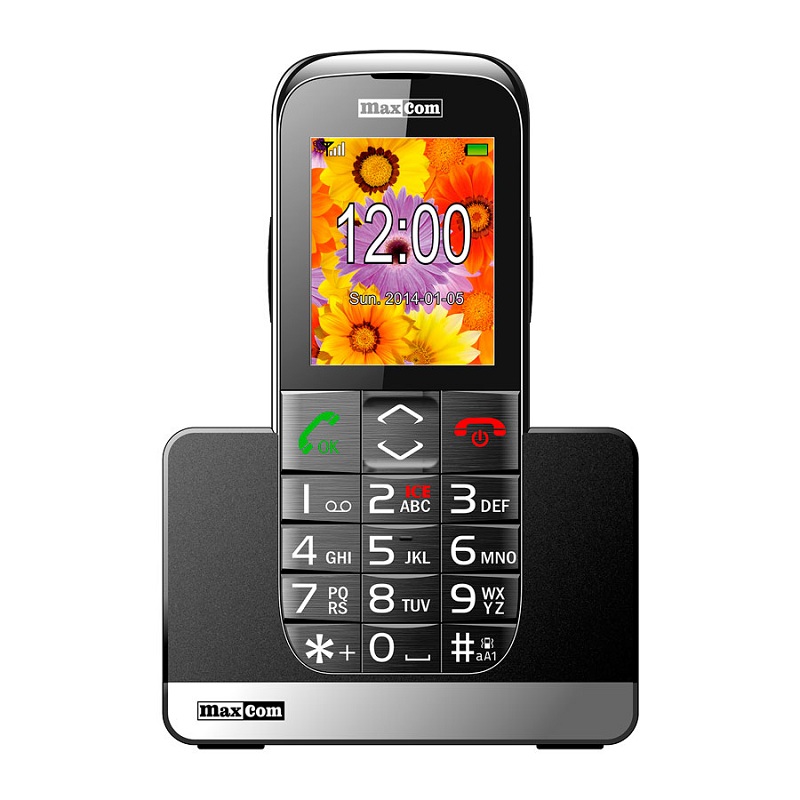 мобільний телефон для літніх MAXCOM MM720 чорний колір