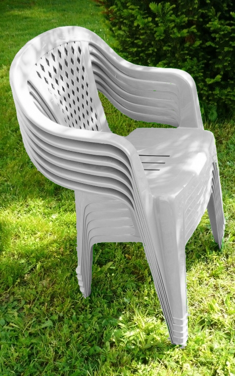 MEBLE OGRODOWE 6+1+PARASOL STÓŁ KRZESŁA SZARY Linia ZMO