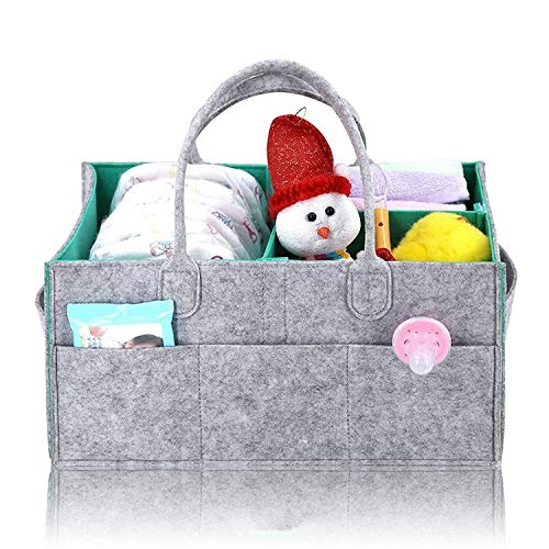 ORGANIZER NA PIELUSZKI TORBA DLA MAMY DZIECKA FILC WIELOFUNKCYJNY FILCOWY Szerokość (dłuższy bok) 33 cm