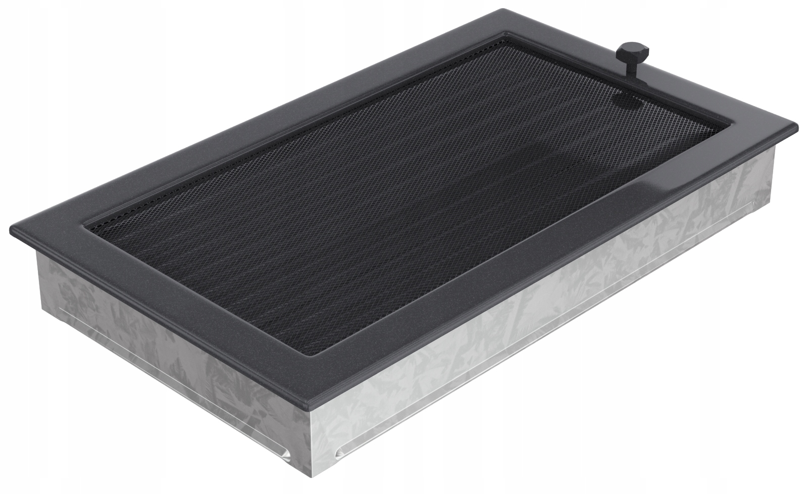 Krbová ventilačná mriežka 22x37 grafitová s žalúziou