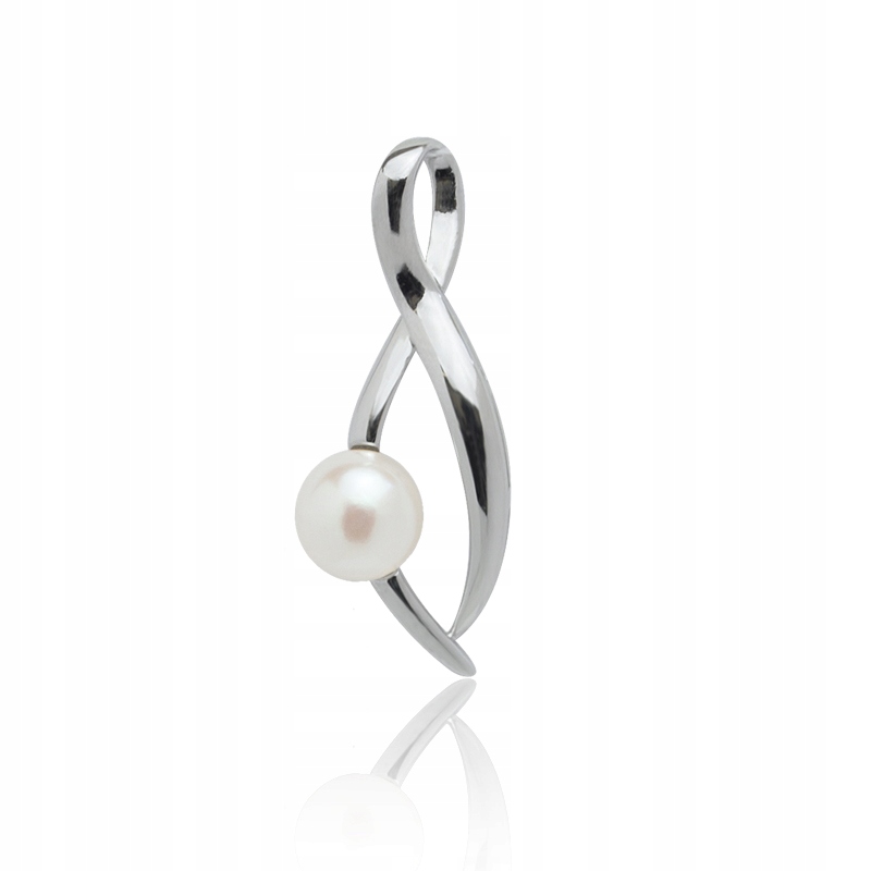 Lesklý Stříbrný Přívěsek S Perlou – Přívěsek