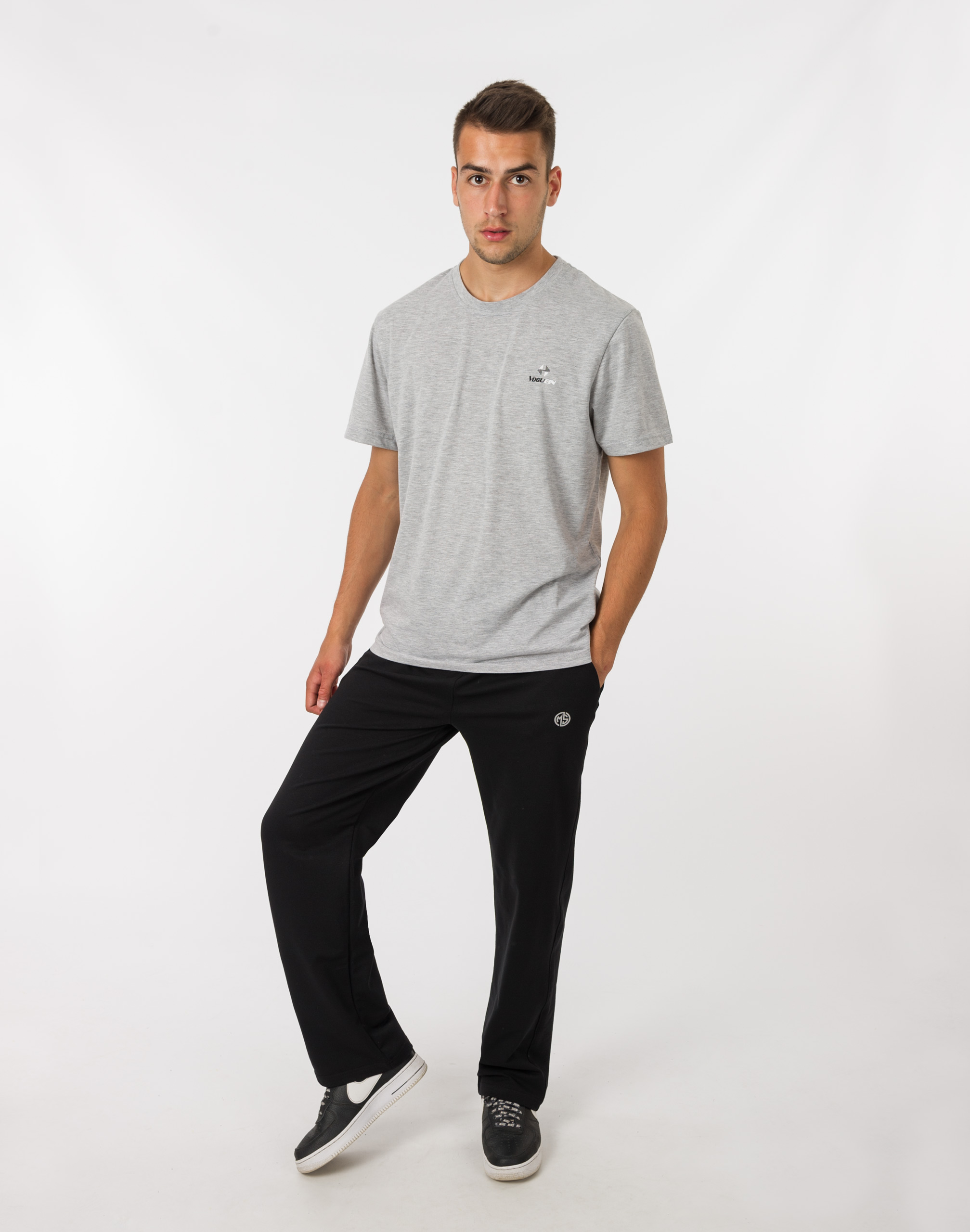 Spodnie Dresowe Męskie Dresy Sportowe Prosta Nogawka RENNOX 125 4XL Czarne Marka RENNOX Moda Sport