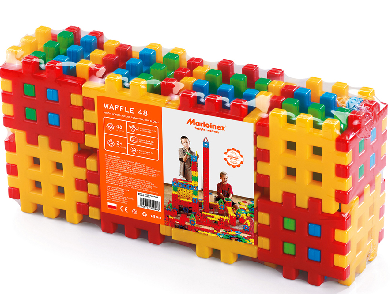 

Marioinex Wafle Klocki Konstrukcyjne 48 Elementów