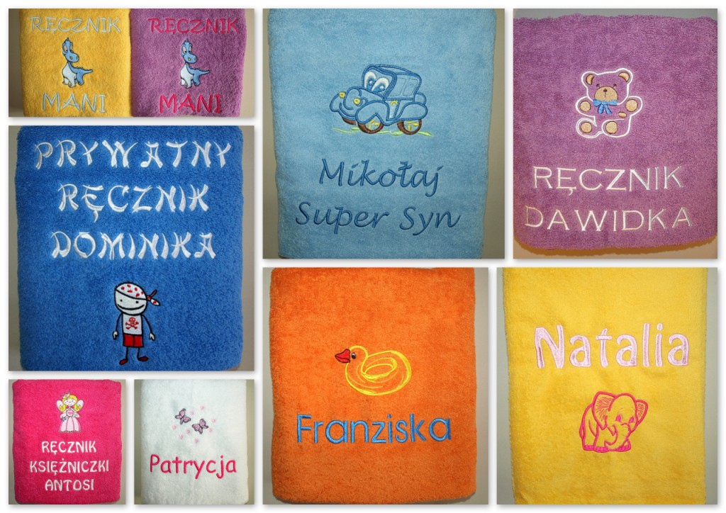 RĘCZNIK + HAFT - Metryczka, Imię, Urodziny, Roczek Szerokość 70 cm