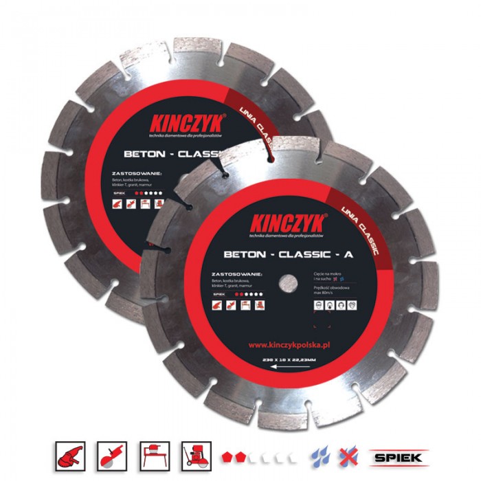 

Kińczyk Tarcza Diamentowa Beton Classic-A 300mm