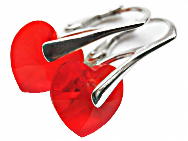 

Kolczyki Swarovski Serce Heart 10mm Light Siam