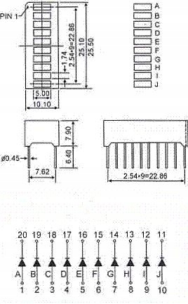 ART BARGRAF 10-LED YELLOW/jasnyŻółty (AS102510AMY) Producent Ledis