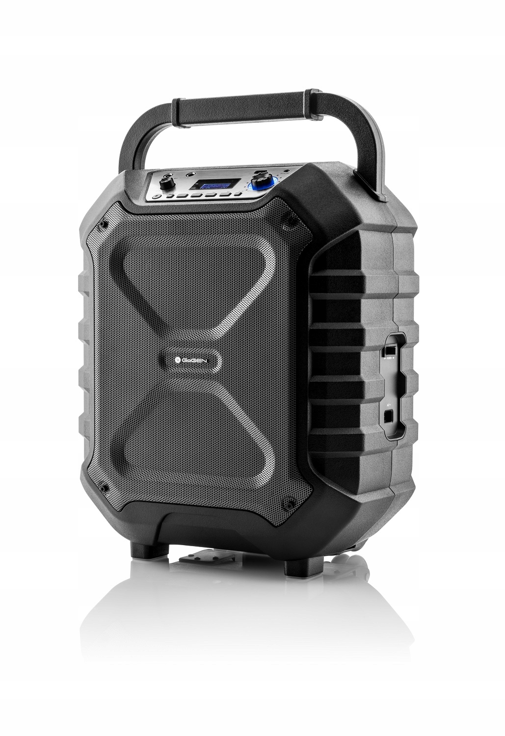 Głośnik karaoke Bluetooth PRZENOŚNY USB AUX radio MIKROFON 70W Kolor czarny