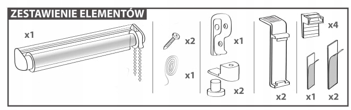 ROLETA DZIEŃ NOC 68 x215 cm WYBÓR KOLORÓW NAPINACZ Szerokość produktu 68 cm