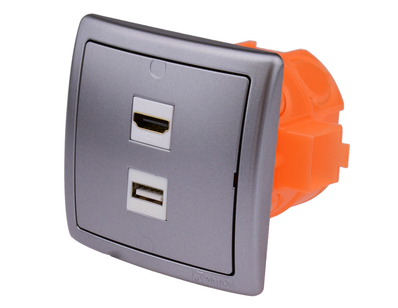 

Gniazdo ścienne podtynkowe terminal 1 Usb 1 Hdmi