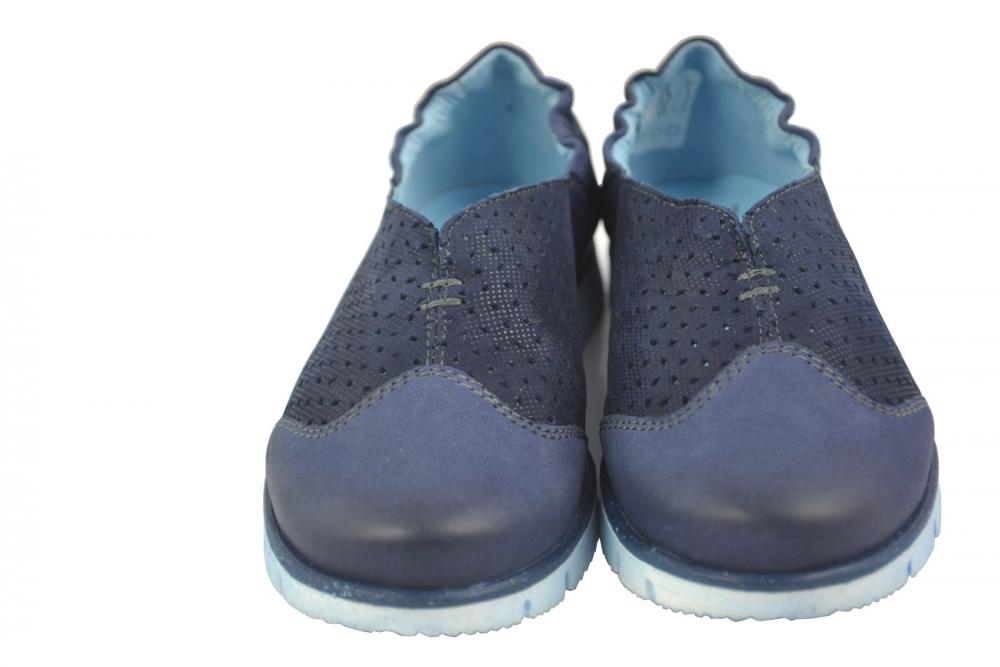 CZÓŁENKA AGA NIEBIESKI SKÓRA nr.36 HIT- PROMOCJA Wzór dominujący bez wzoru