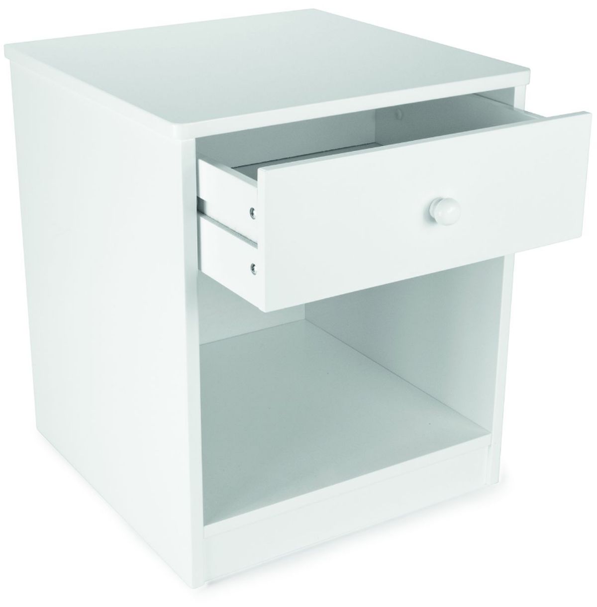Noční stolek Classic 40 cm s výsuvnou zásuvkou 022, bílý