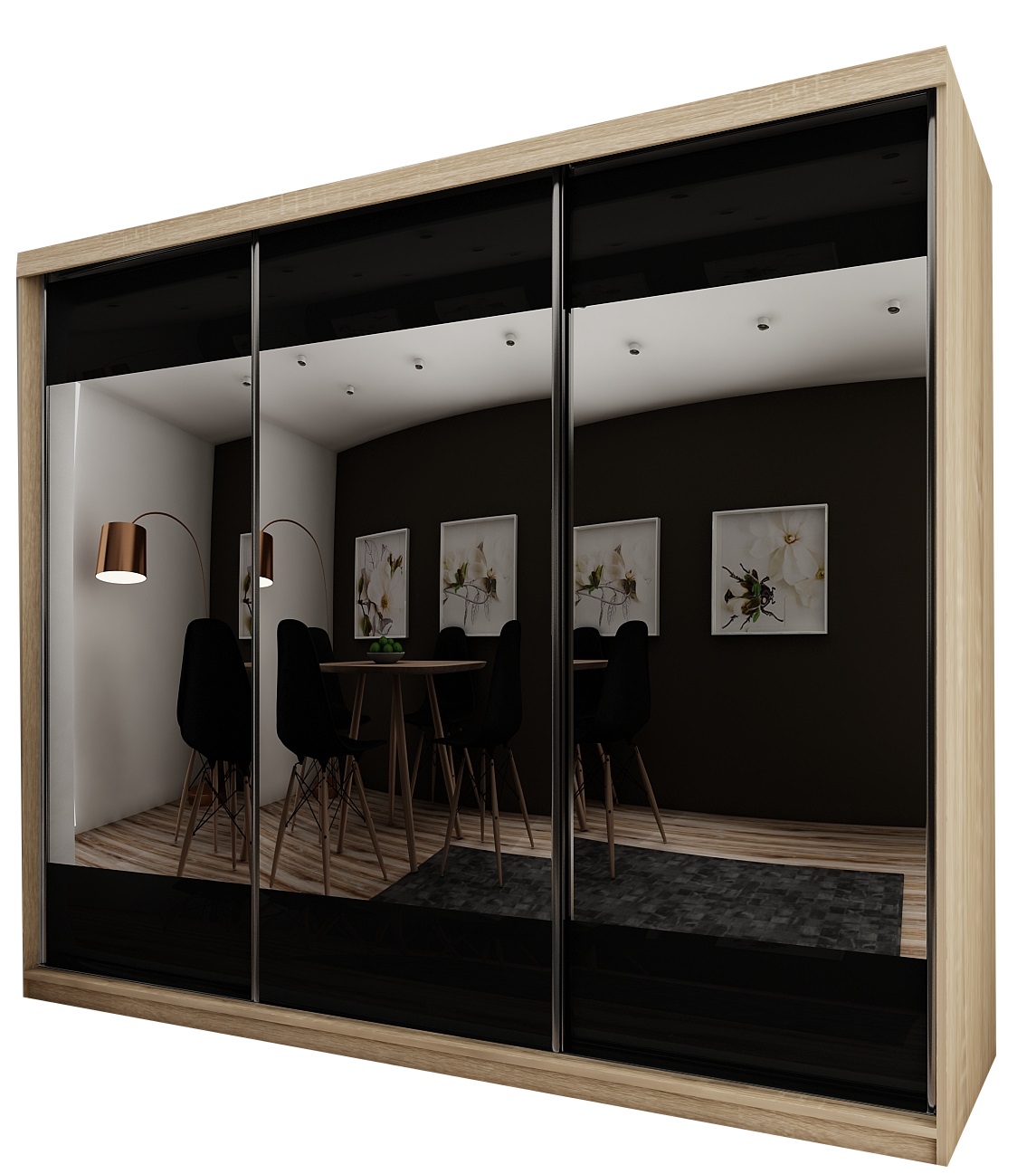 Skříň posuvná Barcelona B-32 250 Bílá Sonoma