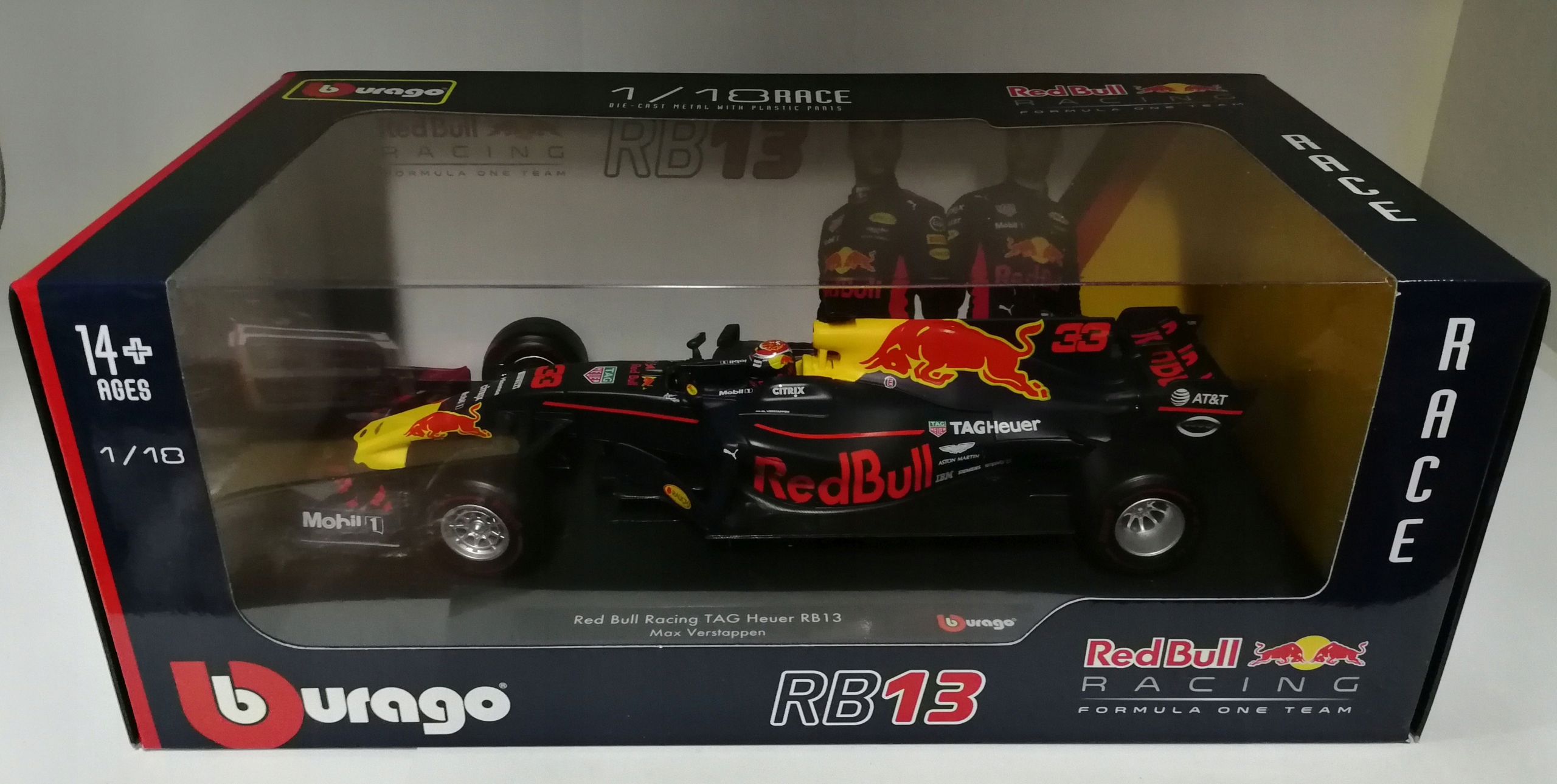 BBurago, Bolid F1 Red Bull Max Verstappen KASK BBurago 1:43 ...