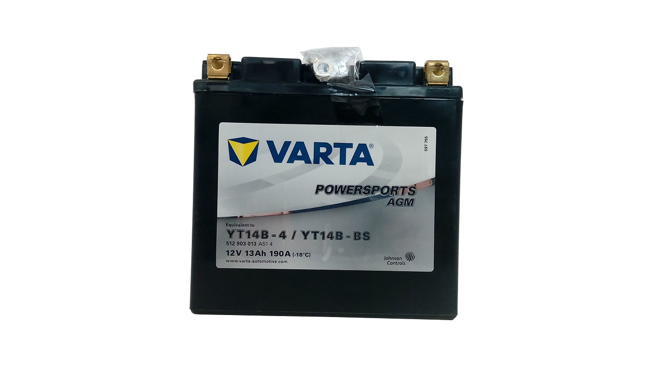 YT14B-BS - АККУМУЛЯТОР 12AH / 190A 12V L + / VARTA МОТОЦИКЛЫ AGM