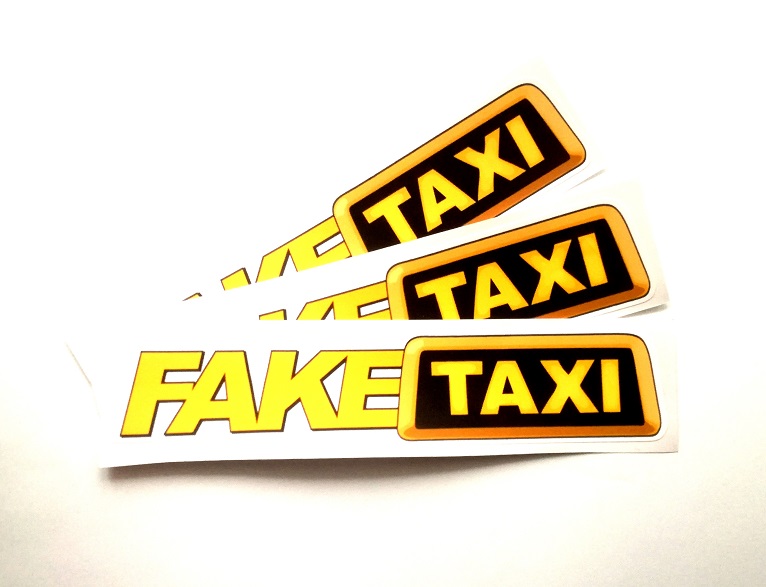 Naklejka FAKE TAXI mała, naklejki stickery 8434377515