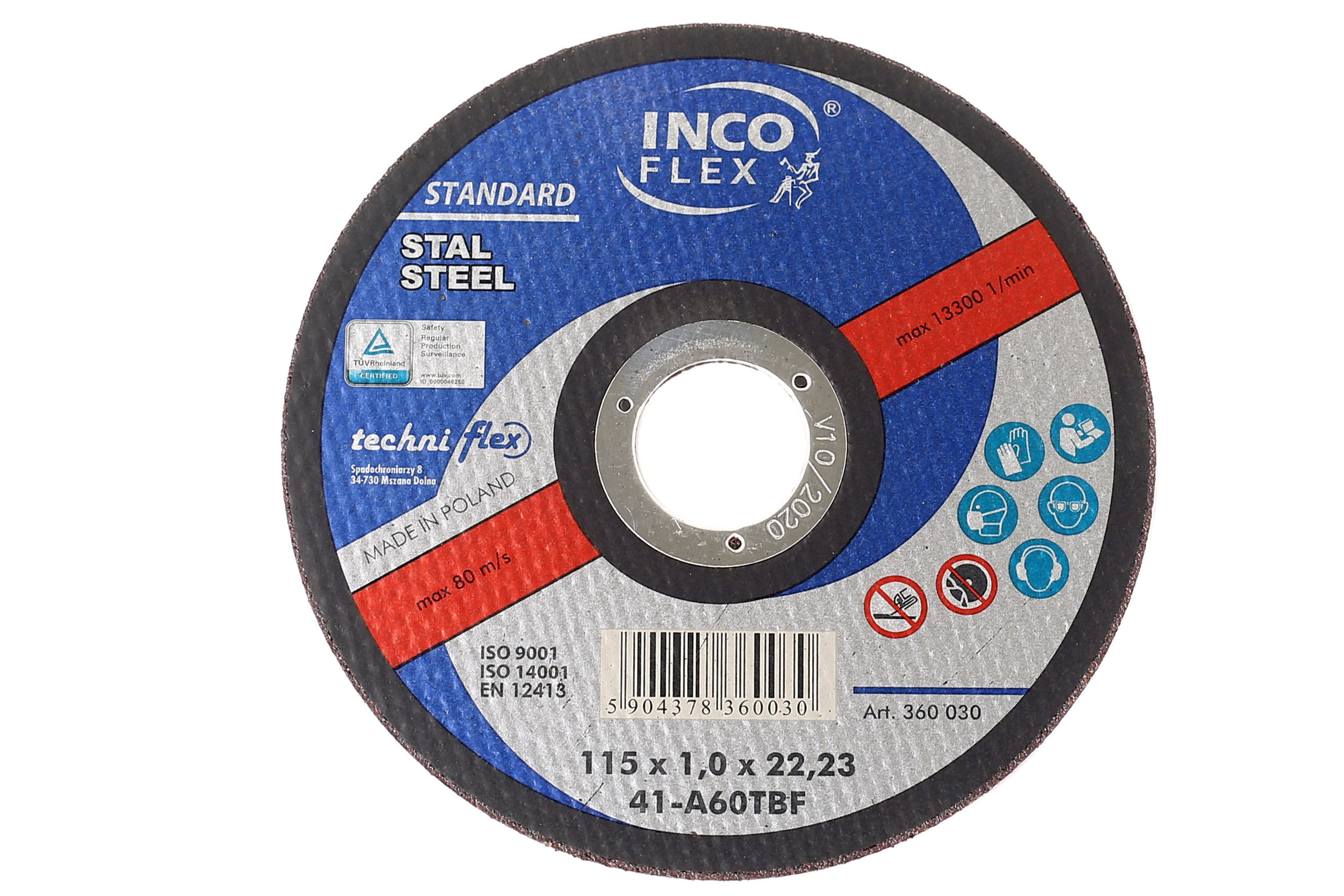 

Tarcza do cięcia Stal 115/1.0 mm Inco-flex