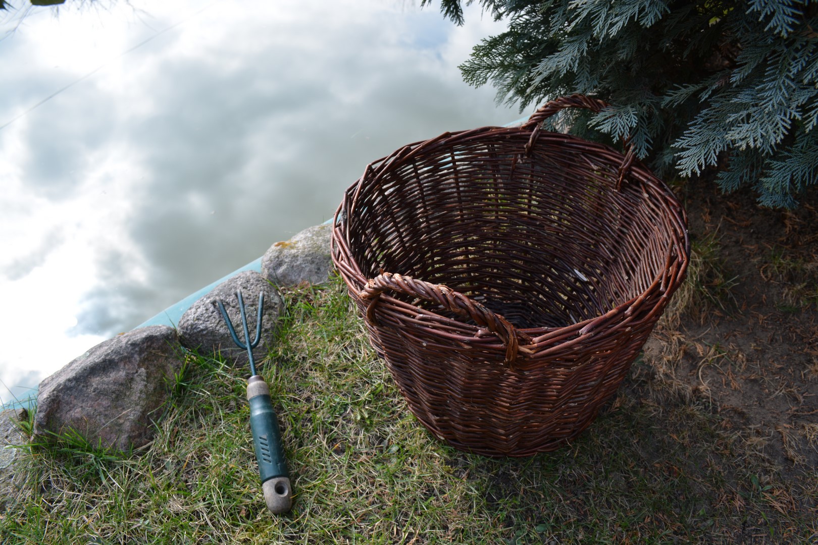 WIKLINOWY KOSZ GOSPODARCZY 40' KOSZYK OGRÓD Marka inna