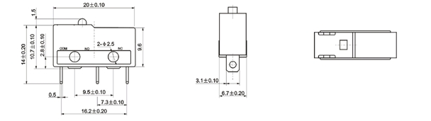 Przełącznik Wyłącznik krańcowy mini KRAŃCÓWKA(0592 Kod producenta 0592